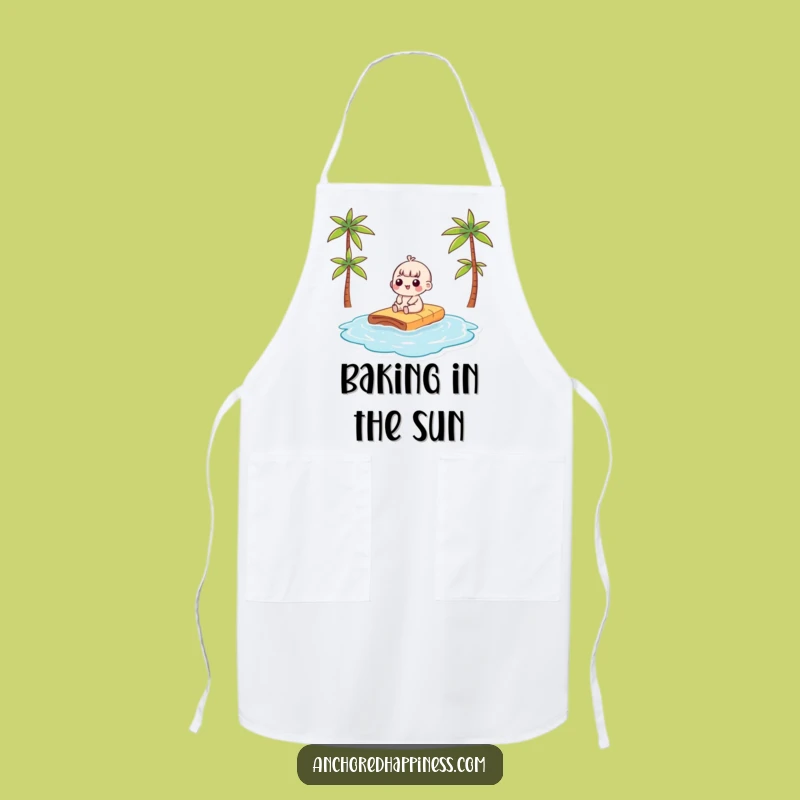 Funny Kawaii Sunbathing Apron - Hilarious Kitchen Fun For Beach Lovers Gift