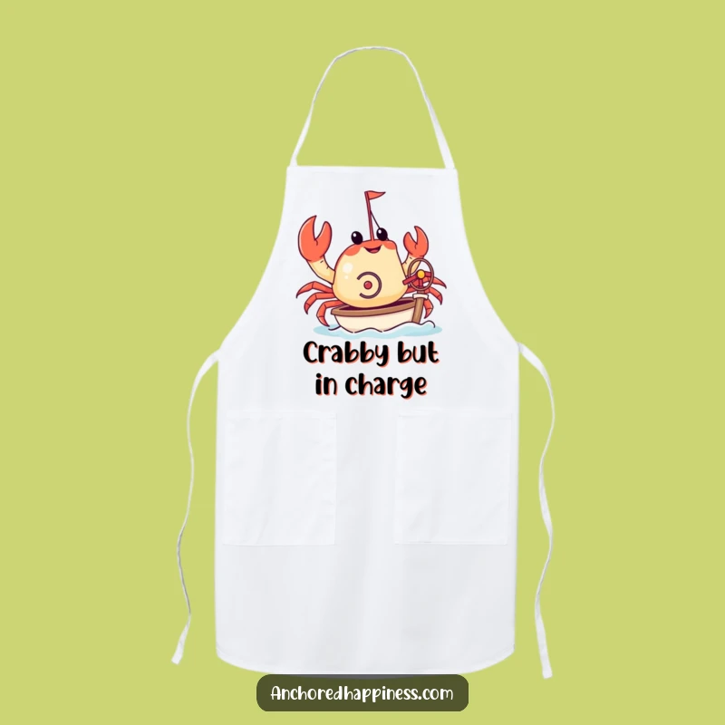 Funny Crab Apron - Yacht Captain's Pincers, Nautical Kitchen Humor