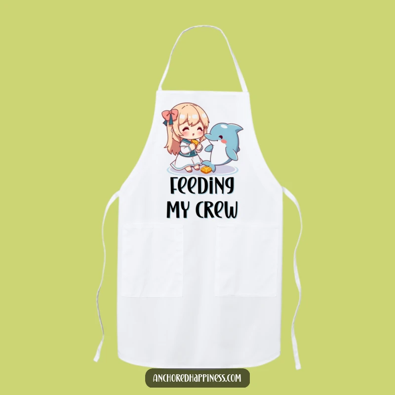 Funny Dolphin Snack Apron: Cute Character's Generosity in the Kitchen