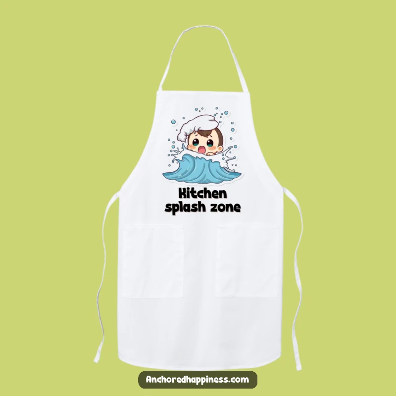 Funny Wave Splash Shock Apron - Cook Up Laughs, Not Spills!