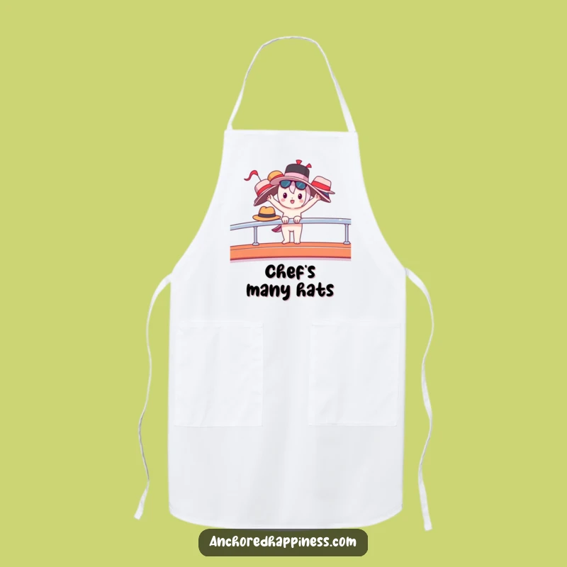 Funny Yacht Life Apron - Balancing Hats, Luxury Boat Kitchen Fun