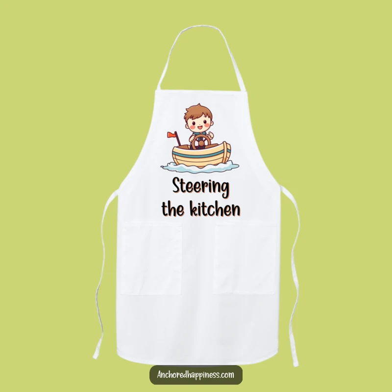 Funny Whimsical Boat Apron: Kitchen Navigator Cheerful Figure Wear, Practical Funny Gift