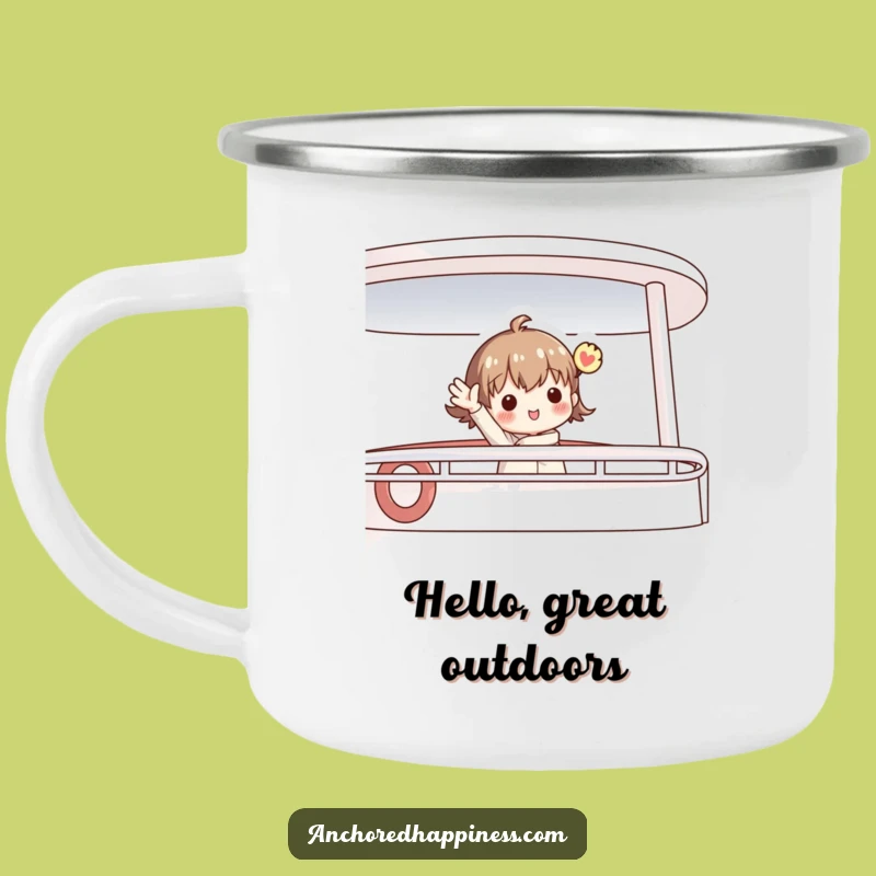 Funny Enthusiastic Sailor Camping Mug: Charming Figure Rugged Drinkware, Perfect Funny Gift