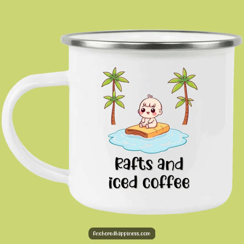 Funny Kawaii Sunbathing Camping Mug - Hilarious Outdoor Adventure Gift