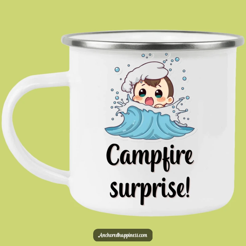 Funny Wave Splash Shock Camping Mug - Adventure with a Humorous Twist