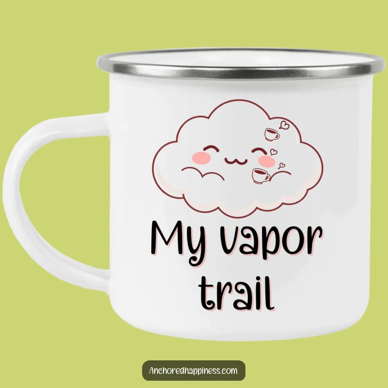 Funny Cloud Camping Mug - Exhaling Coffee Cups, Rugged Humor for Outdoor Brews