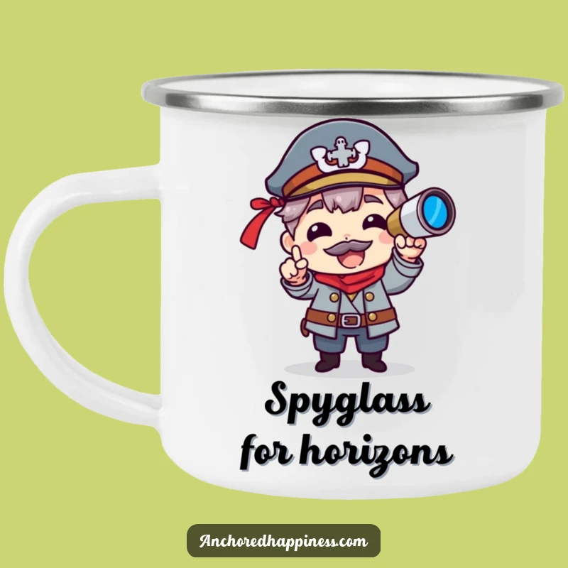 Funny Captain Spyglass Camping Mug - Rugged and Hilarious Outdoor Drinkware