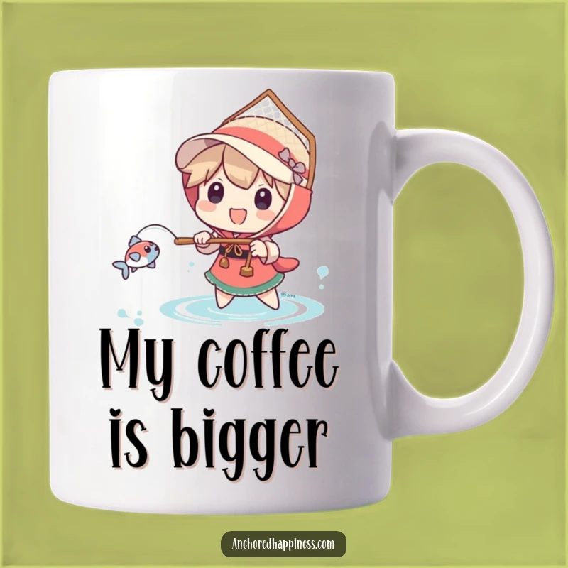 Funny Big Net Fisher Mug - Hilarious Catch of the Day Gift