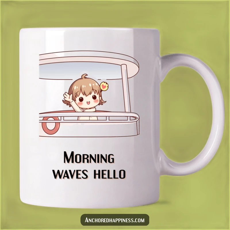 Funny Enthusiastic Sailor Mug: Charming Figure Nautical Greeting Gift, Perfect Funny Gift