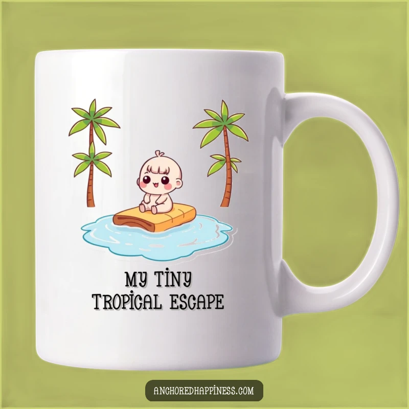 Funny Kawaii Sunbather Raft Mug - Hilarious Beach Vacation Gift Idea