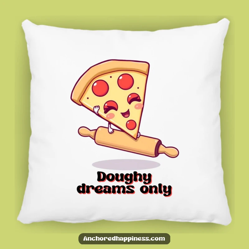 Funny Pizza Pillow - Winking Slice Comfort, Foodie Accent Pillow