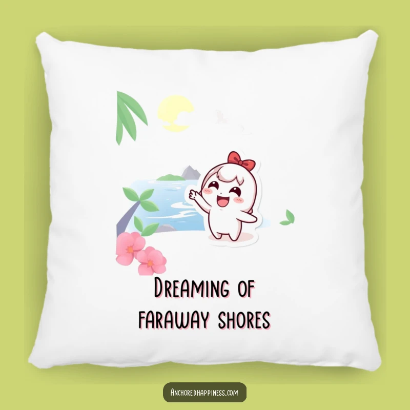 Cozy Funny Island Adventure Pillow - A Soft Funny Gift for Dreamers