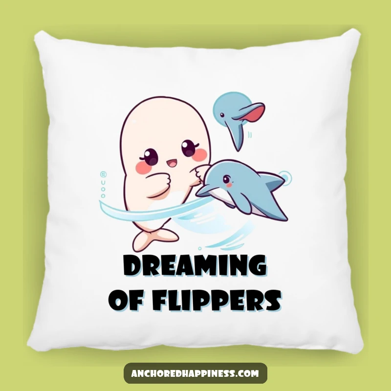Funny Kawaii Dolphin Surprise Pillow - Comfy & Hilarious Ocean Gift!