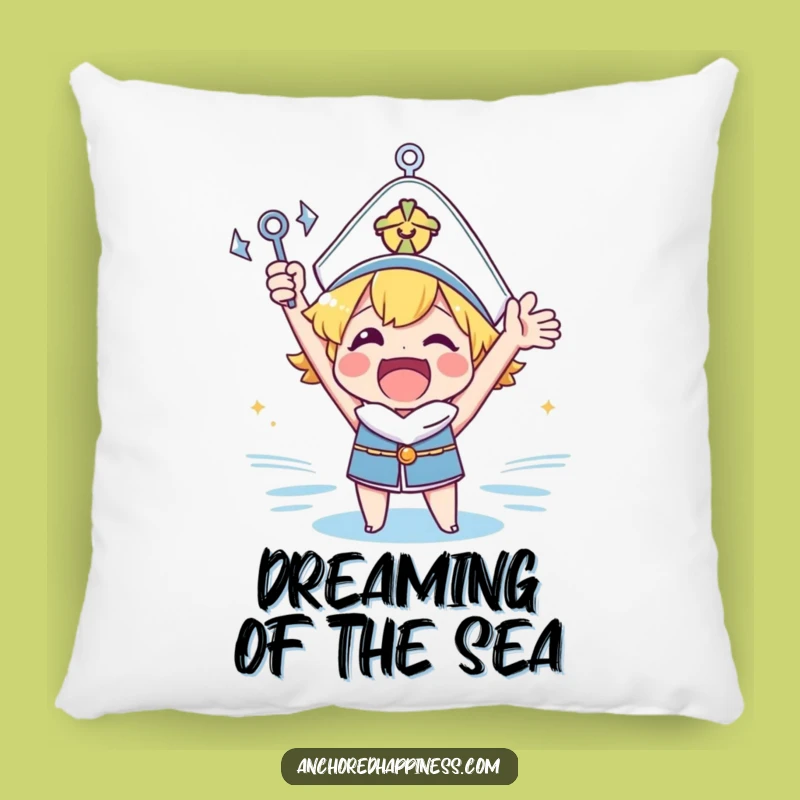 Funny Anchor Cheer Pillow - Cozy Comfort with a Nautical Laugh