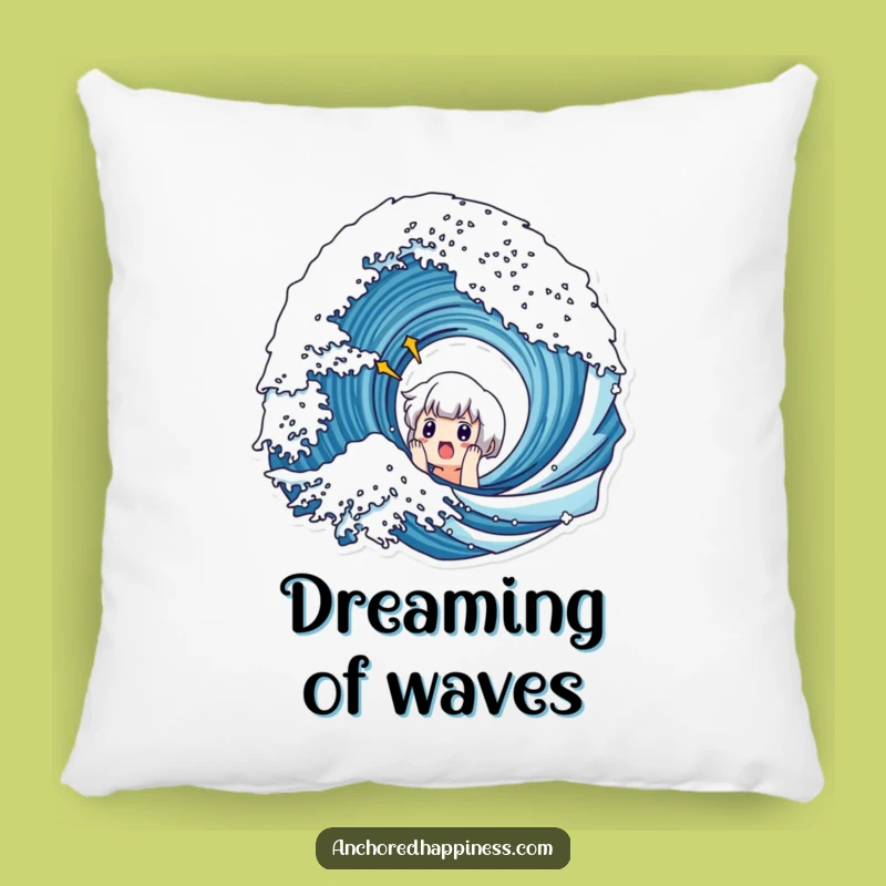 Funny Surprise Wave Pillow - Cozy Cute Character Comfort Gift