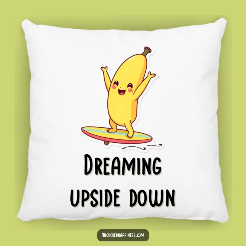 Funny Banana Surf Pillow: Comfy Tropical Humor