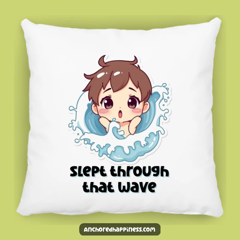 Funny Surprised Splash Pillow - Cozy Wave Character Cushion, Hilarious Gift