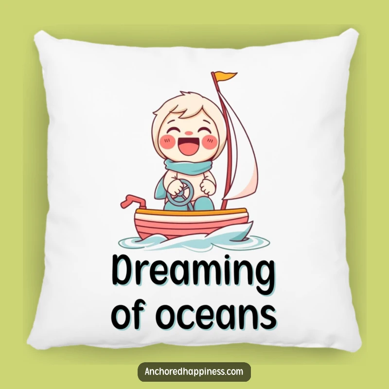 Funny Toy Sailboat Pillow: Giggling Character Tiny Boat Comfort Gift