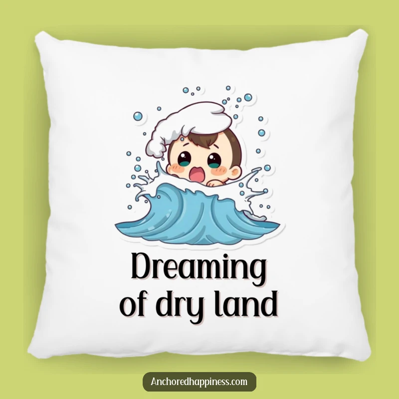 Funny Wave Splash Shock Pillow - Comfy Hilarious Beach Accessory