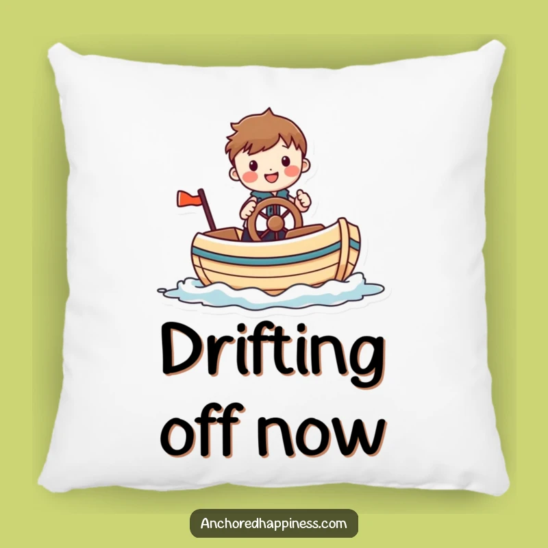 Funny Whimsical Boat Pillow: Cozy Cheerful Figure Nautical Accent, Comforting Funny Gift
