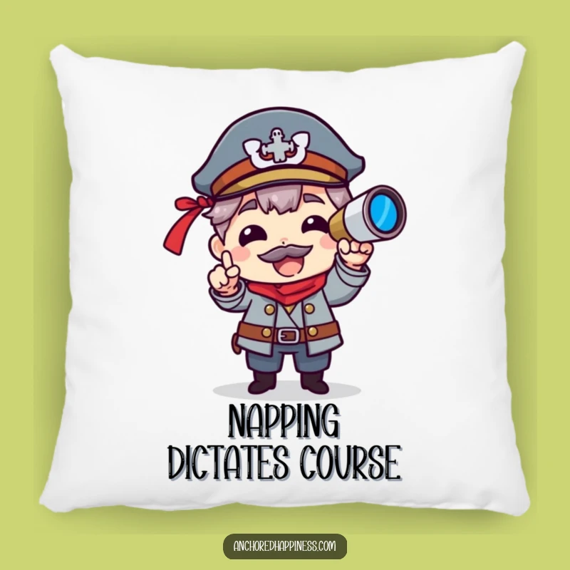 Funny Captain Spyglass Pillow - Comfy and Hilarious Nautical Accent Decor