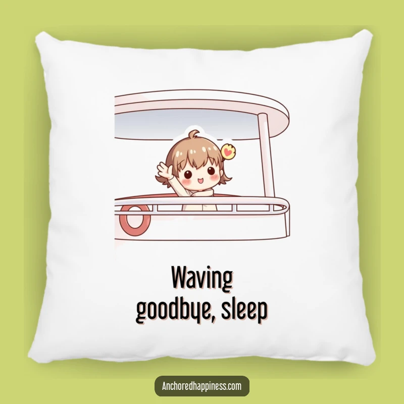 Funny Enthusiastic Sailor Pillow: Cozy Charming Figure Nautical Accent, Comforting Funny Gift