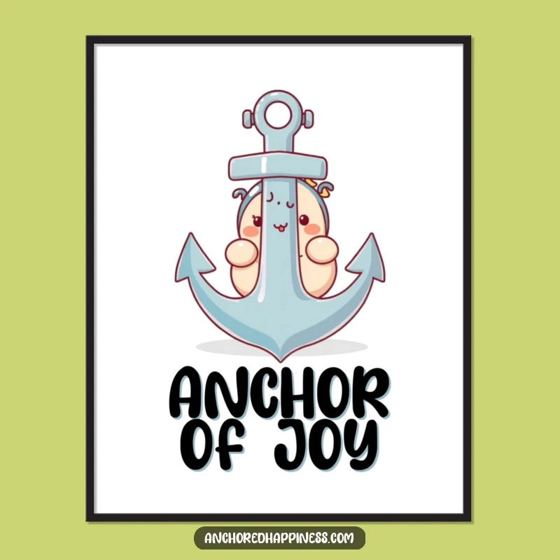 Funny Anchor Hugger Digital Art - Plump Character Shy Print
