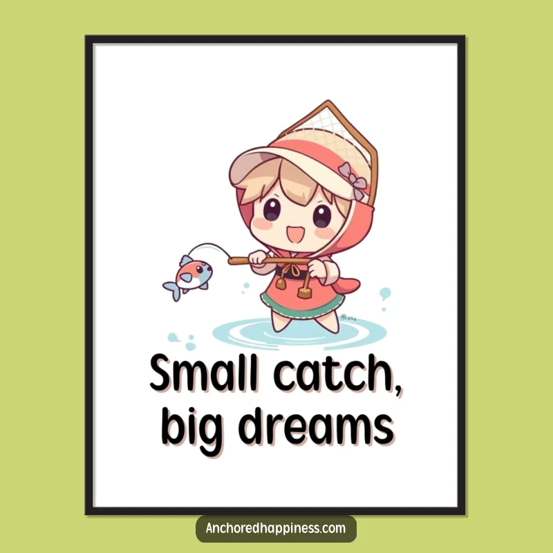 Funny Big Net Fisher Digital Print - Instant Laughs for Anglers