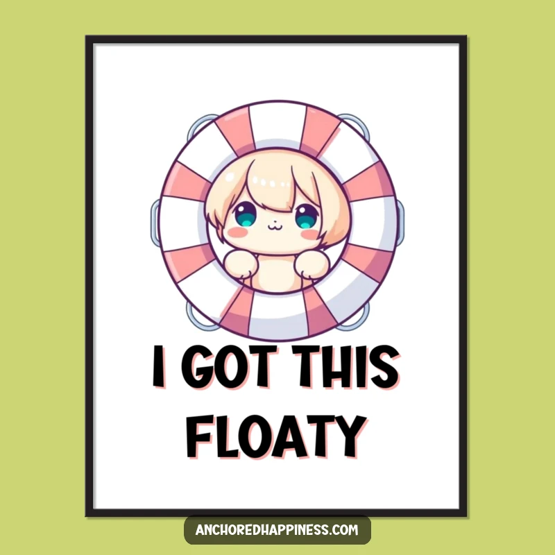 Funny Life Preserver Art Print - Decorate with Fun Safety Funny Gift