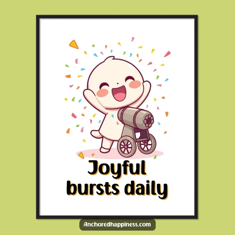 Funny Confetti Cannon Digital Art - Joyful Celebration Print