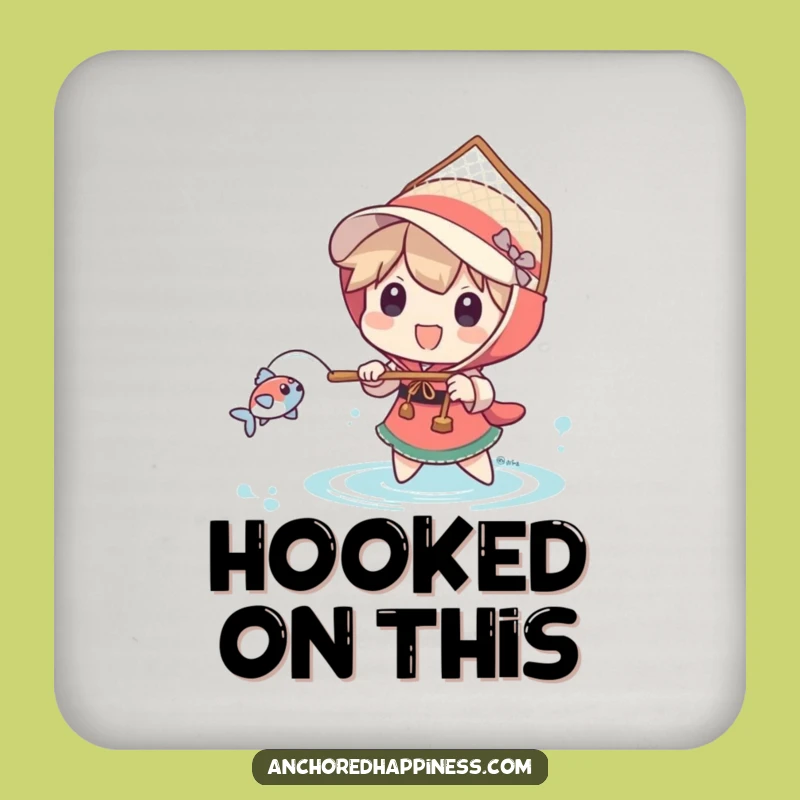 Funny Big Net Fisher Coaster - Protect Surfaces with Humor