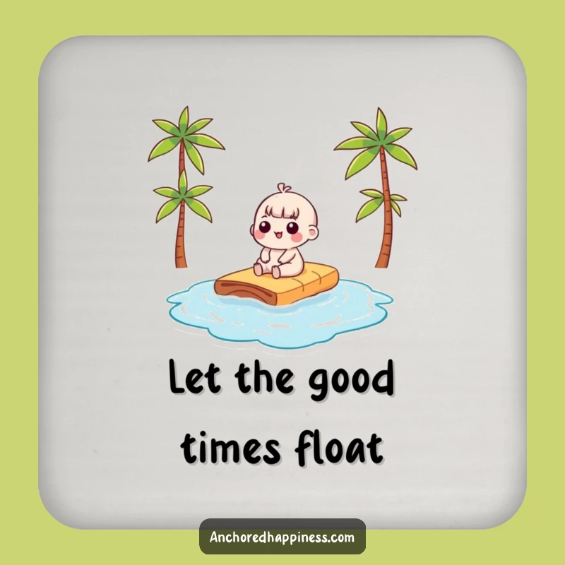 Funny Kawaii Sunbathing Coaster - Hilarious Protection For Your Drinks Gift