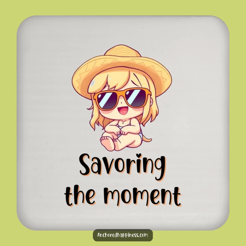 Funny Lounging Character Coaster - Protect Surfaces with Style