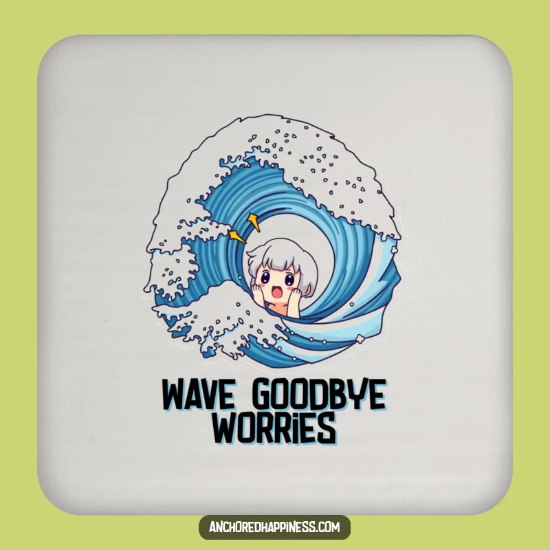Funny Wave Shock Coaster Set - Cute Character's Surprise Gift