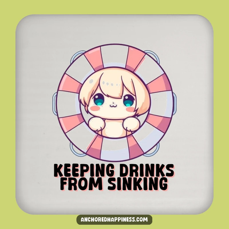 Funny Life Preserver Coaster - Protect Surfaces with this Funny Gift