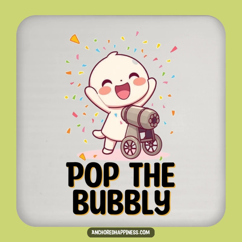 Funny Confetti Coaster - Joyful Celebration Tabletop Fun