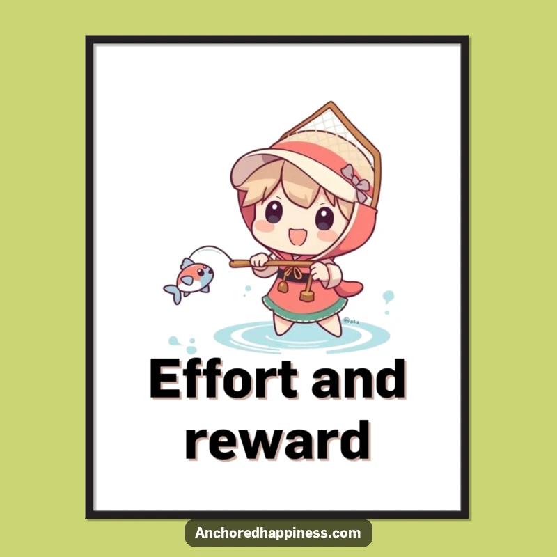 Funny Big Net Fisher Poster - Hilarious Art for Anglers