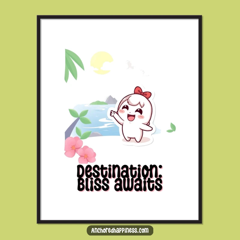 Inspirational Funny Island Dreaming Poster - A Motivational Funny Gift