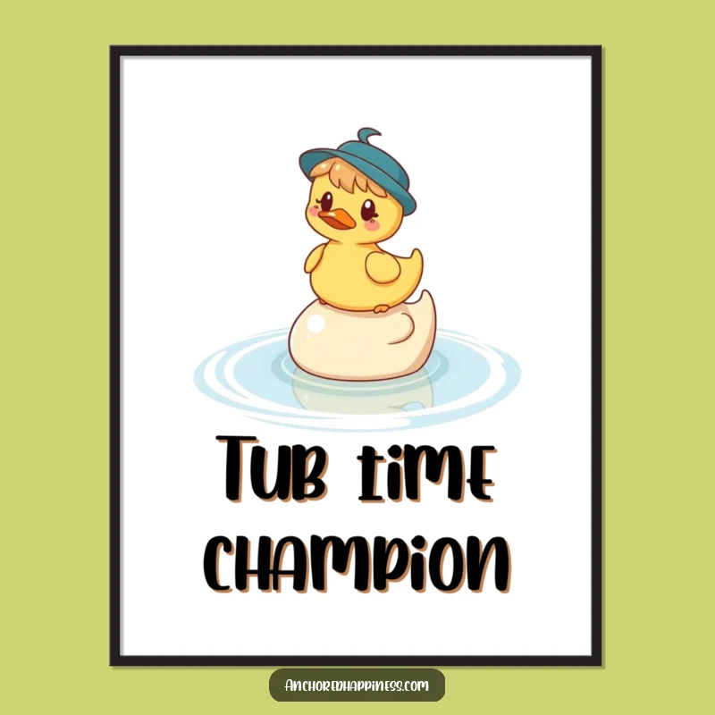 Funny Rubber Ducky Balance Poster - Whimsical Character Art for Hilarious Decor!