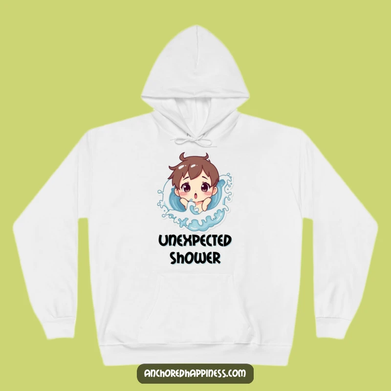 Funny Surprised Splash Hoodie - Cozy Wave Character Sweatshirt, Great Gift!