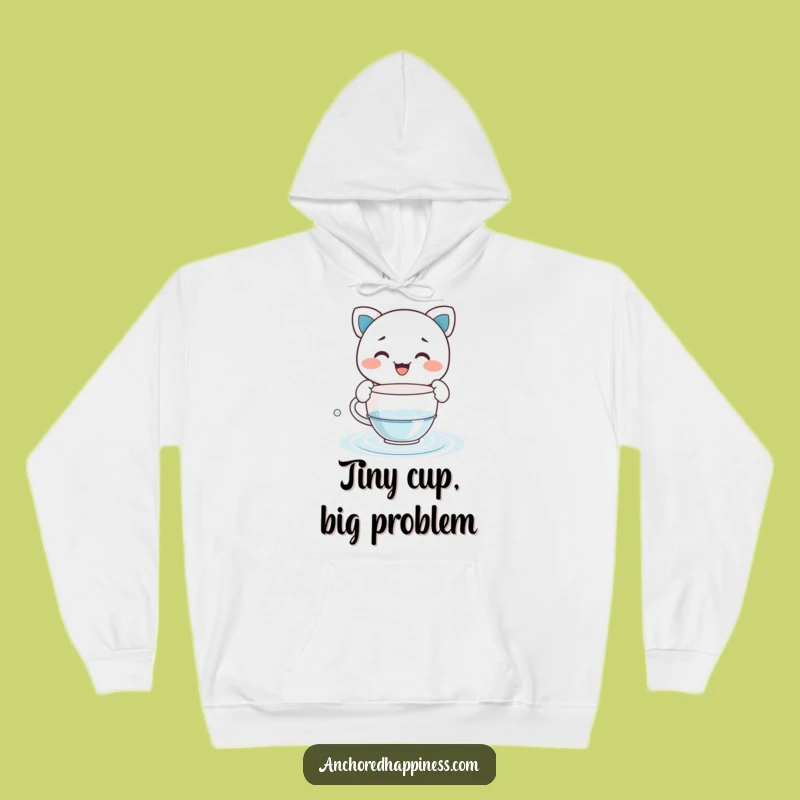 Funny Teacup Bailer Hoodie - Cozy Character Water Evacuation Sweatshirt Gift