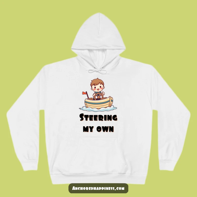 Funny Whimsical Boat Hoodie: Cozy Cheerful Figure Nautical Wear, Ideal Funny Gift