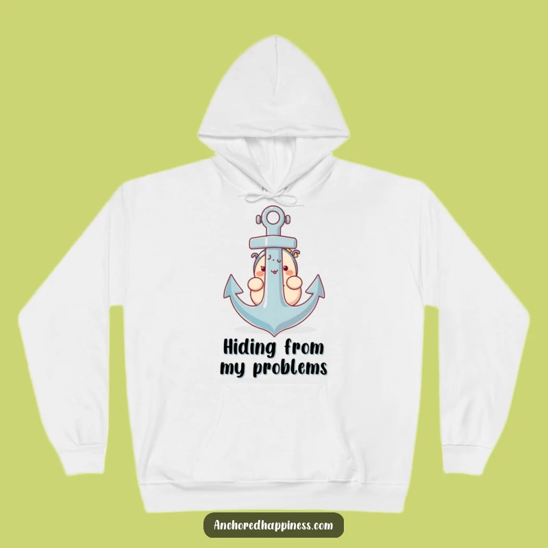 Funny Anchor Hugger Hoodie - Cozy Plump Character Nautical Comfort
