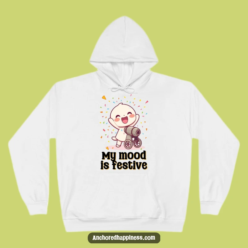 Funny Confetti Cannon Hoodie - Cozy Joyful Celebration Gear