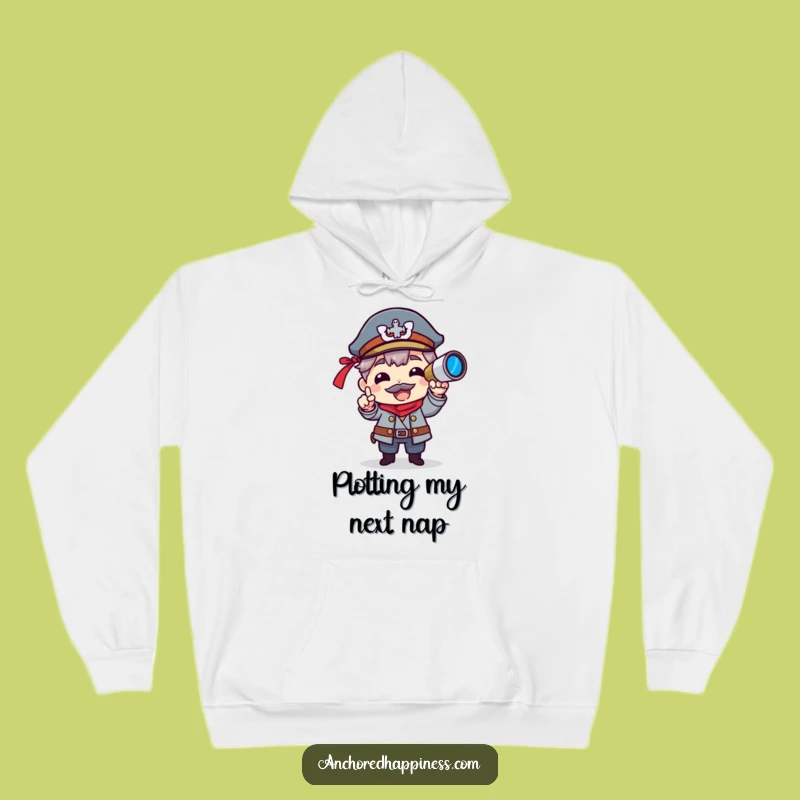 Funny Captain Spyglass Hoodie - Cozy and Hilarious Nautical Warmth Gift