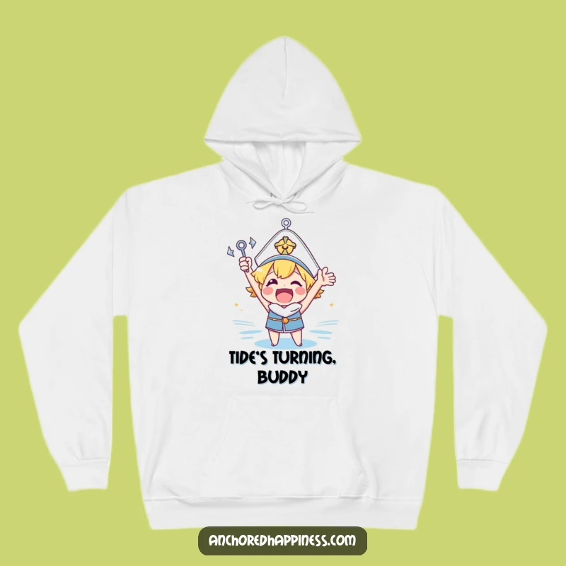 Cozy Funny Anchor Cheer Hoodie - Warm Up with Nautical Excitement