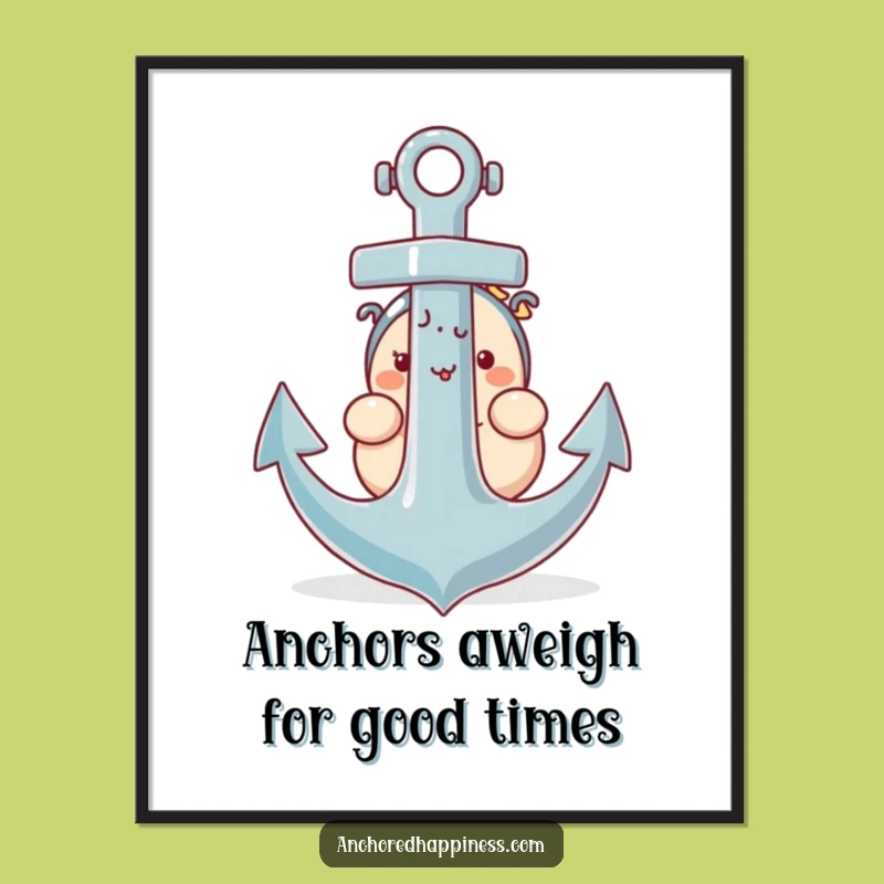 Anchor Hideaway Wall Art Printable - Free Funny Downloadable Decor