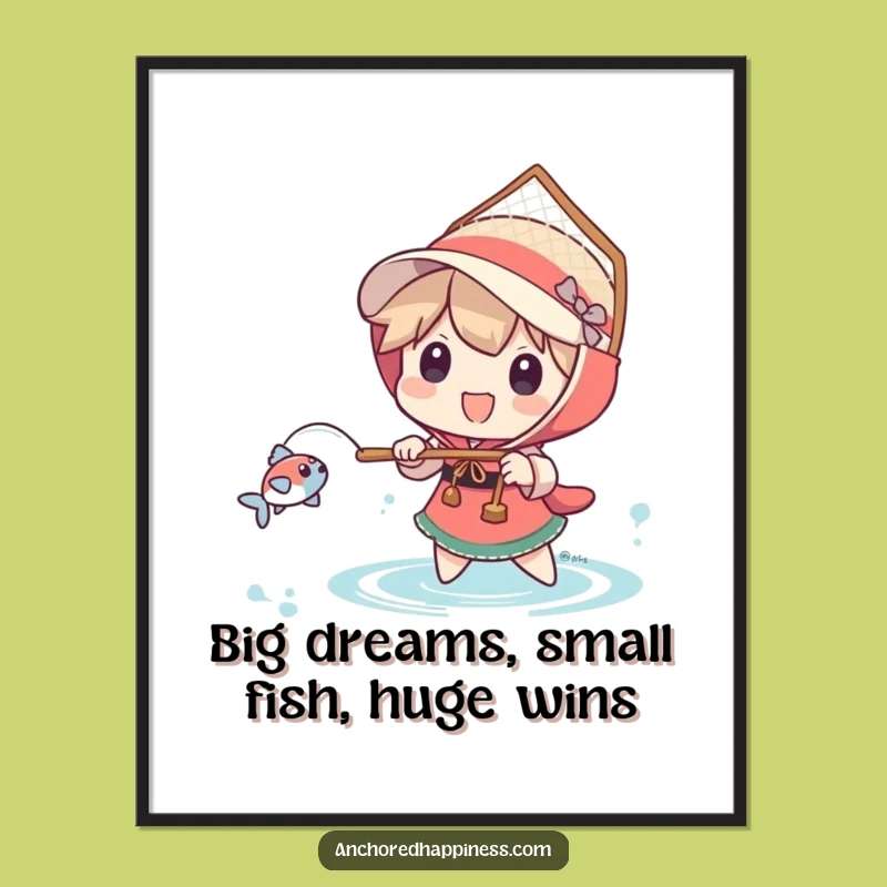 Funny Free Printable Wall Art: Big Net Fish - Hilarious Downloadable Decor!