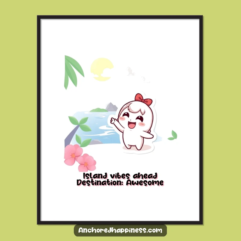 Free Printable Wall Art: Funny Island Bound Character - Humorous Home Decor Download