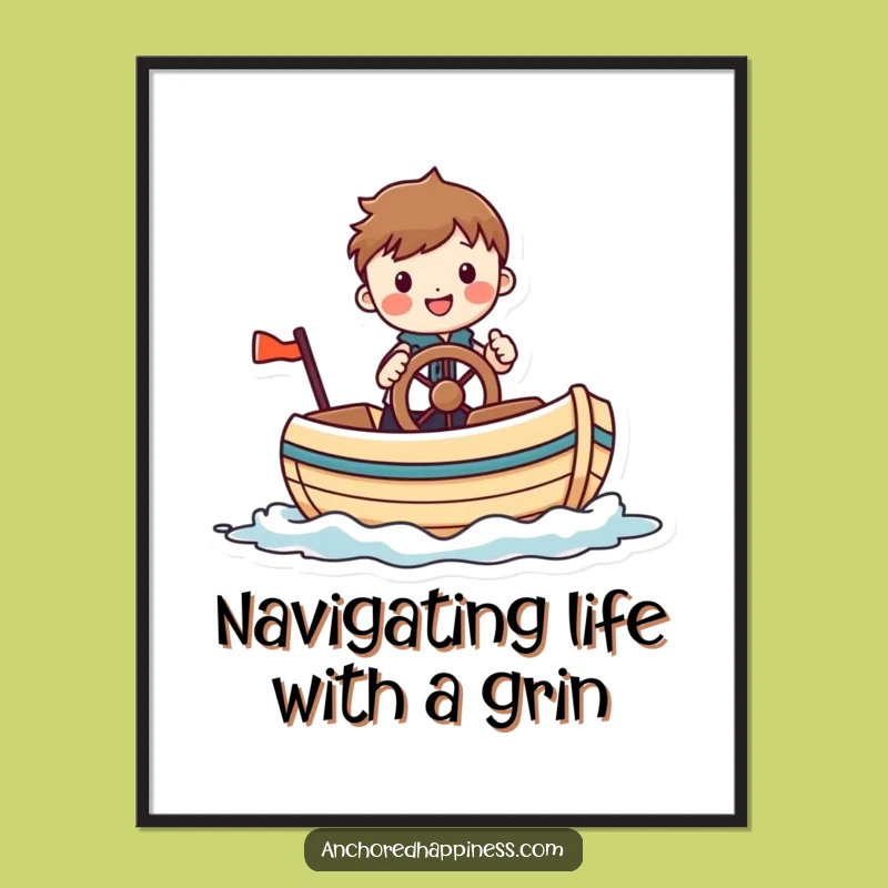 Free Printable Whimsical Boat Wall Art Funny Downloadable Decor